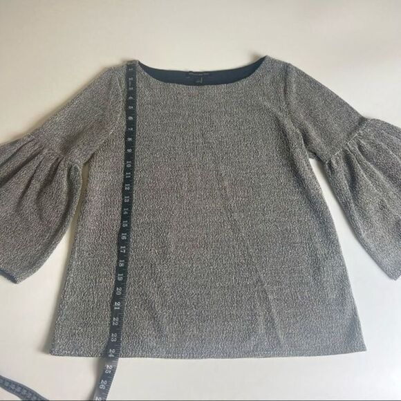 BANANA REPUBLIC Womens Medium Bell Sleeve Gray Top - Picture 7 of 11